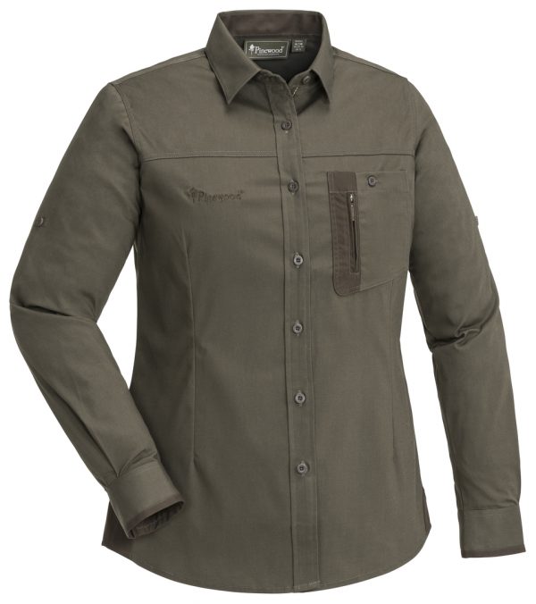 Pinewood® Tiveden TC- Stretch Shirt insect-stop Dames 3016 - Afbeelding 2